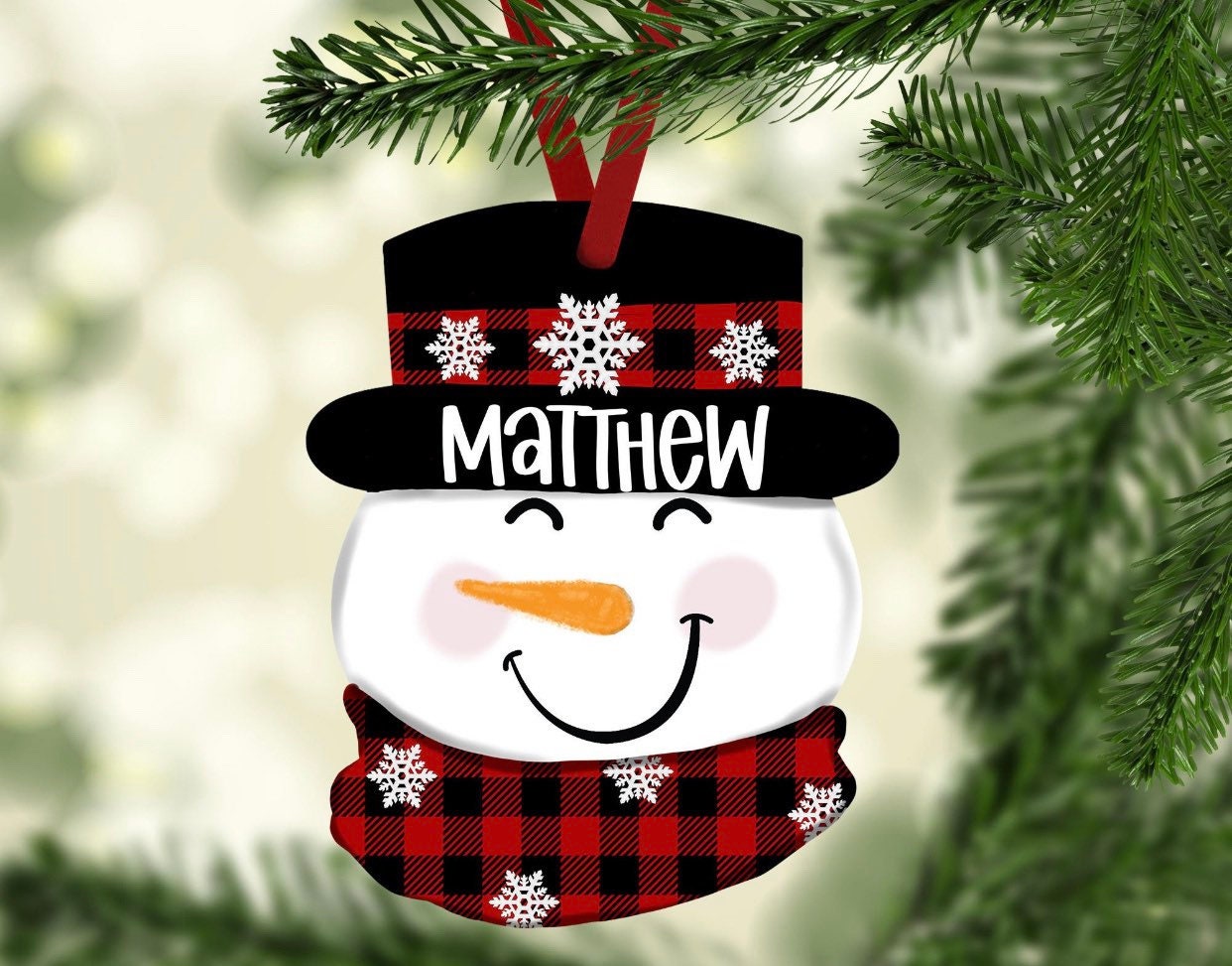 Personalized - Snowman - Christmas Tree - Ornament