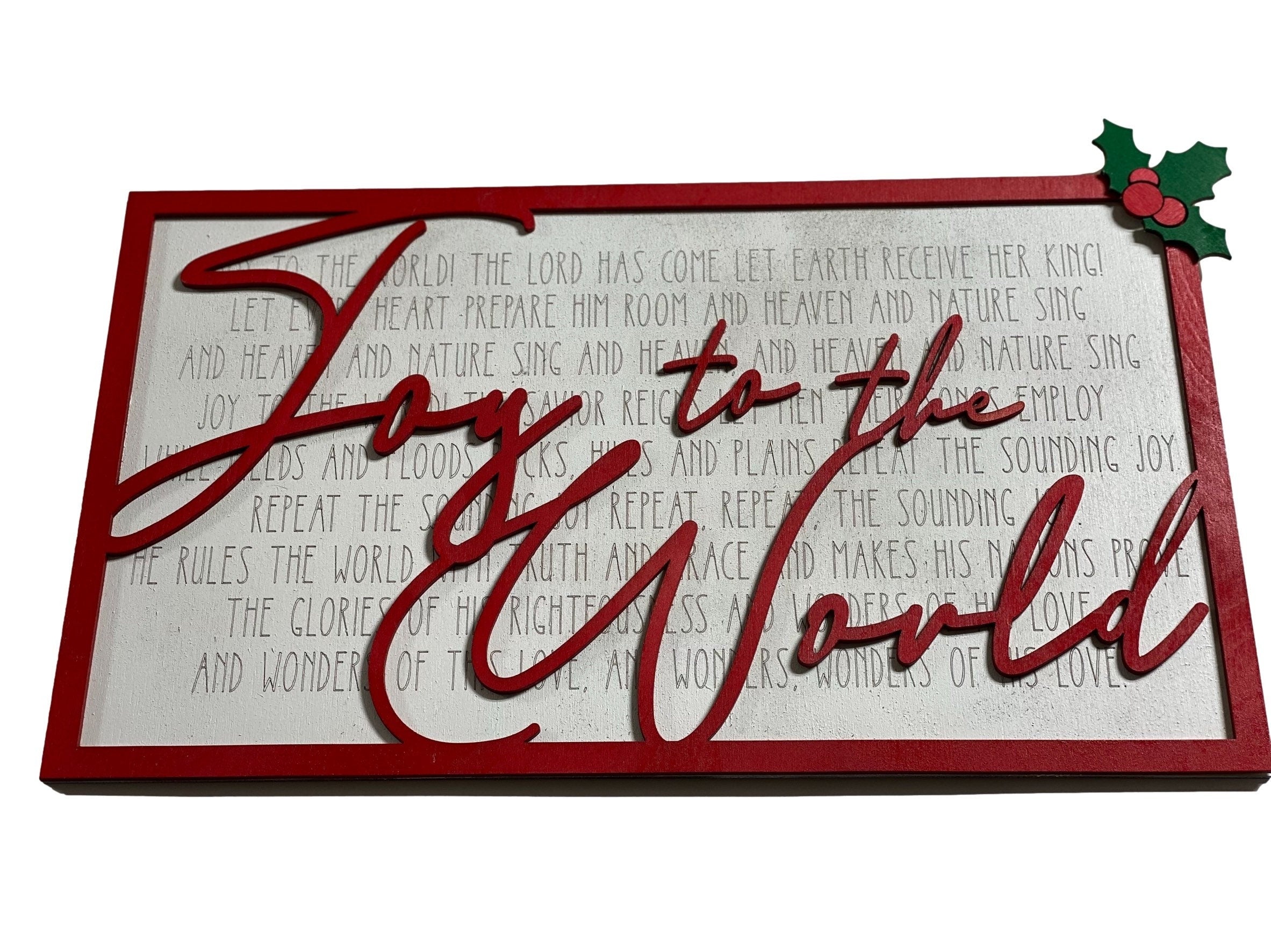 Joy to the World - Layered Wooden Christmas Sign - Gift for Him Her - Home Decor - Decorations