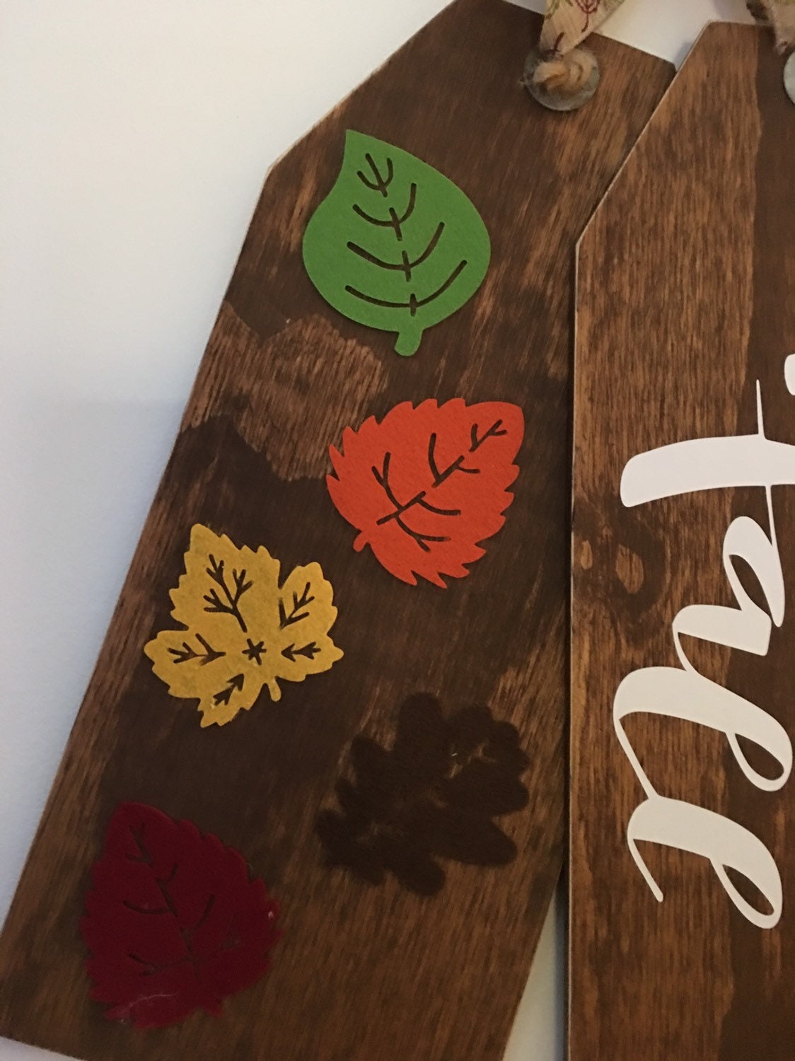 Hello Fall Wooden Door Tags / Sign