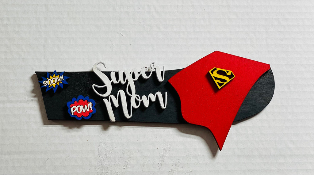 Add on Outfit for Dachshund Doxie - Corgi -Super Mom - Mother’s Mothers Day - Large Round Wooden Shiplap Door Hanger / Wreath / Sign