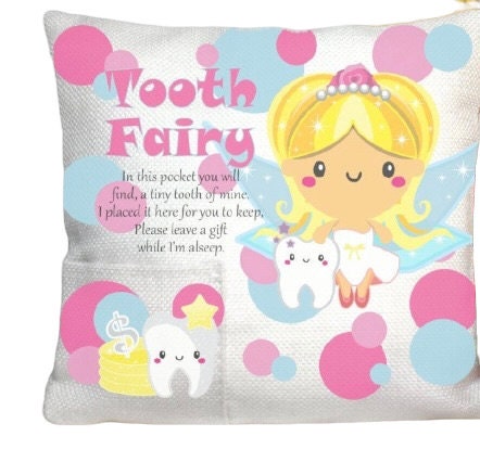 Personalized- Girls Gift  - Princess - Tooth Fairy Pillow - Present for Children - Grandchild Grandchildren