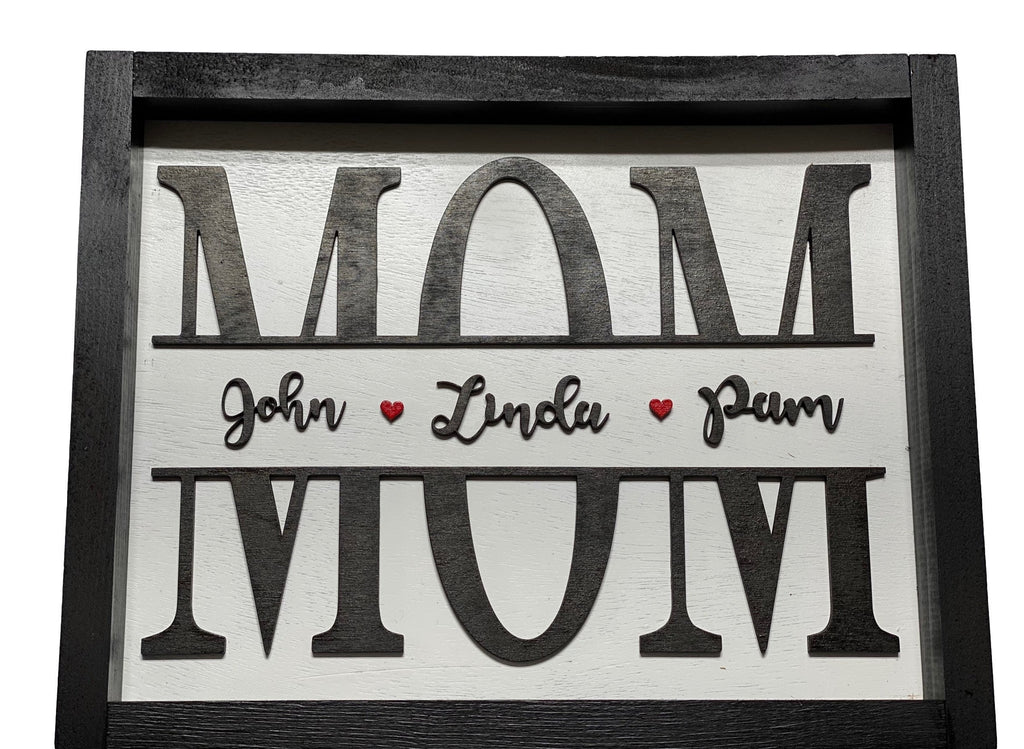 11” x 14” | Farmhouse | Personalized | Mom | Mothers Mother’s Day Gift | Framed | Rustic Wooden | Sign
