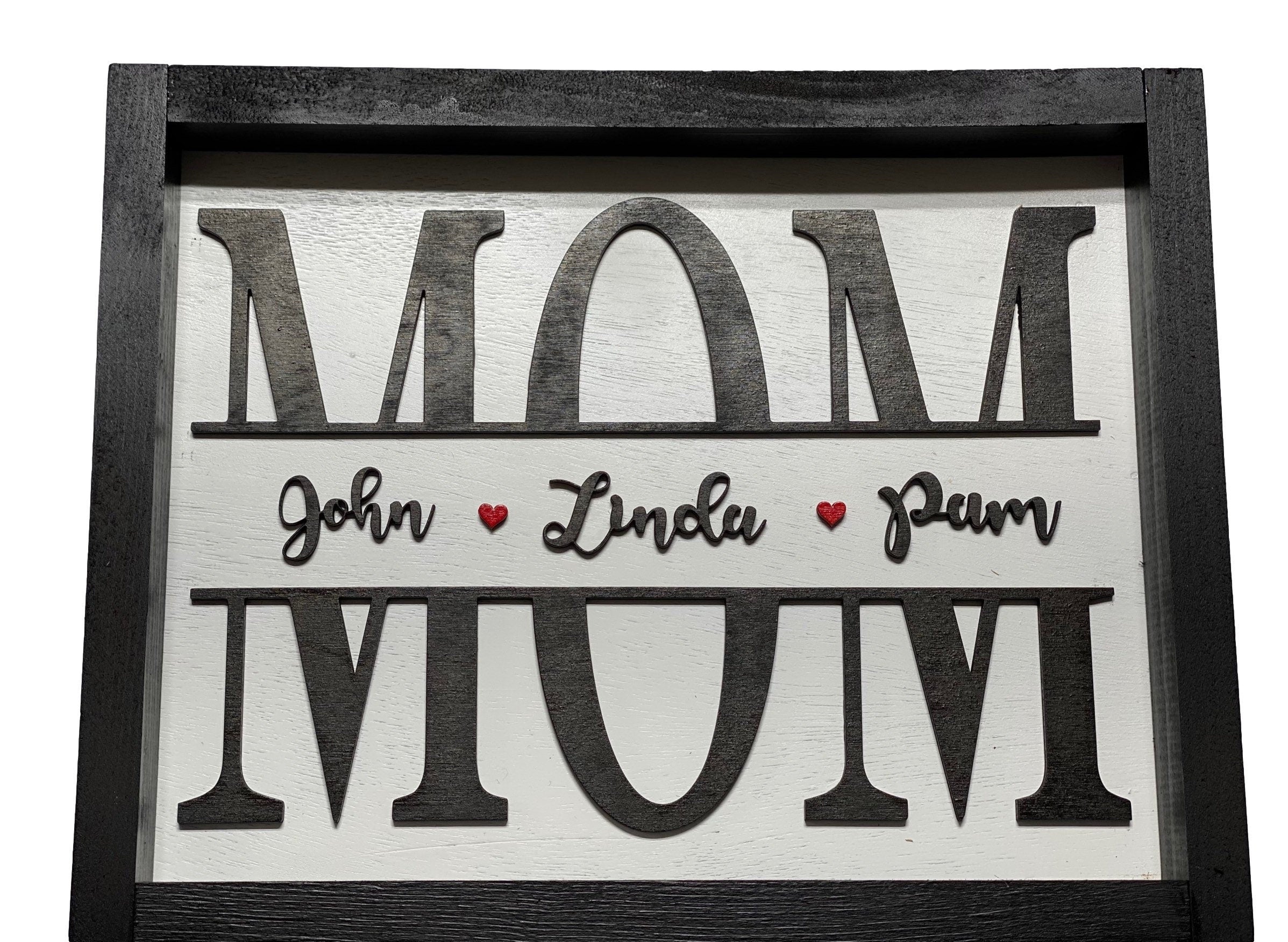 11” x 14” | Farmhouse | Personalized | Mom | Mothers Mother’s Day Gift | Framed | Rustic Wooden | Sign
