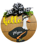 Add on Outfit - Pilgrim - Thanksgiving - For Goose Goosey Interchangeable Large Round Wooden Shiplap Door Hanger / Wreath or Standup