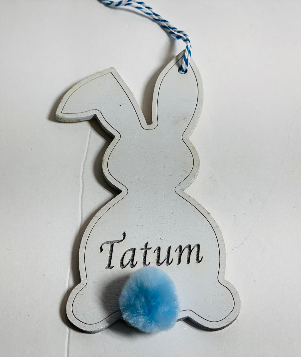 Personalized Engraved - Easter Bunny Basket Tag - For Him or Her