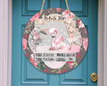 Ballerina Girl Nursery - Hospital Room - Personalized - Teddy Bear Rabbit - Baby Shower Gift - Door Sign / Wreath