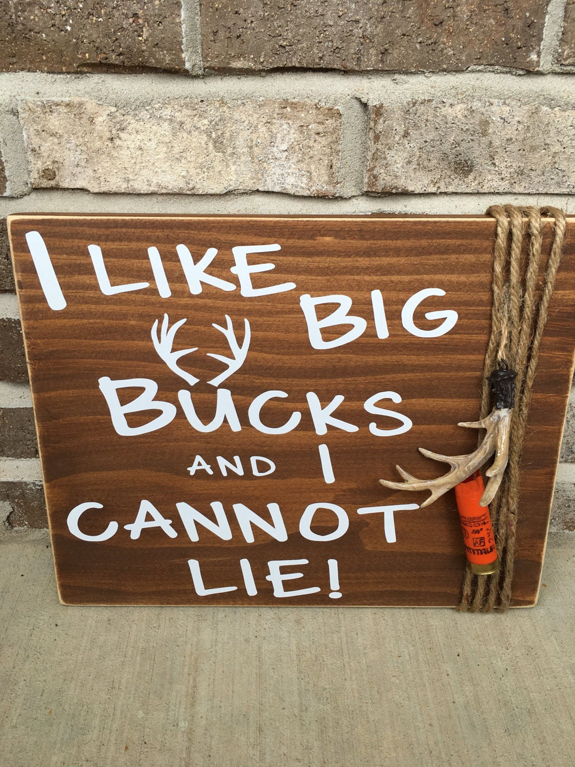 I Like Big Bucks and I Cannot Lie Rustic Hunting / Man Cave Wall Sign