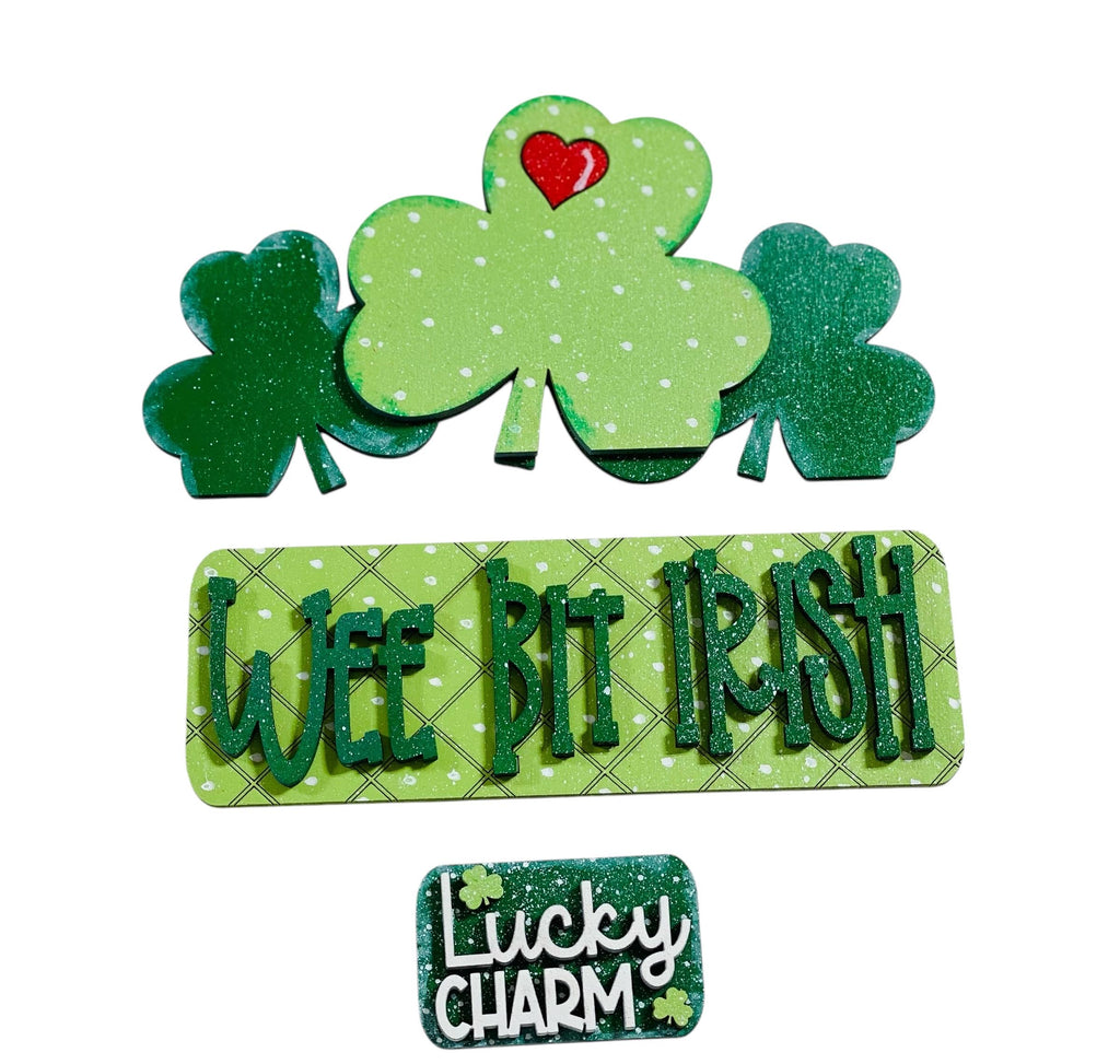 Add On St Patrick’s Day - Wee Bit Irish Set - Interchangeable- Vintage Truck - Stand up - Door Sign