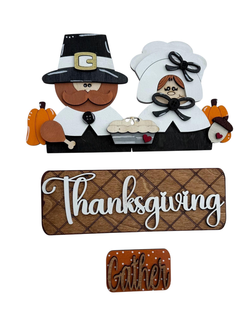 Add On Thanksgiving - Pilgrims - Interchangeable- Vintage Truck - Stand up - Door Sign