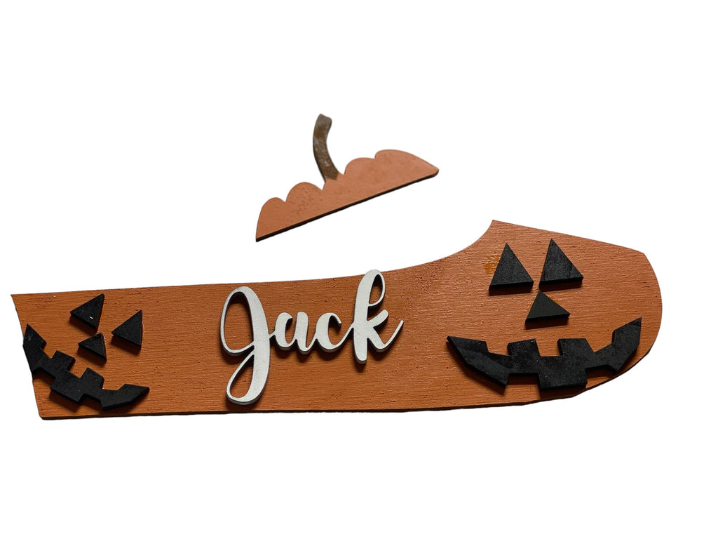 Add on Outfit for Dachshund Doxie - Halloween Jack O Lantern - Weiner Dog - Large Round Wooden Shiplap Door Hanger / Wreath / Sign
