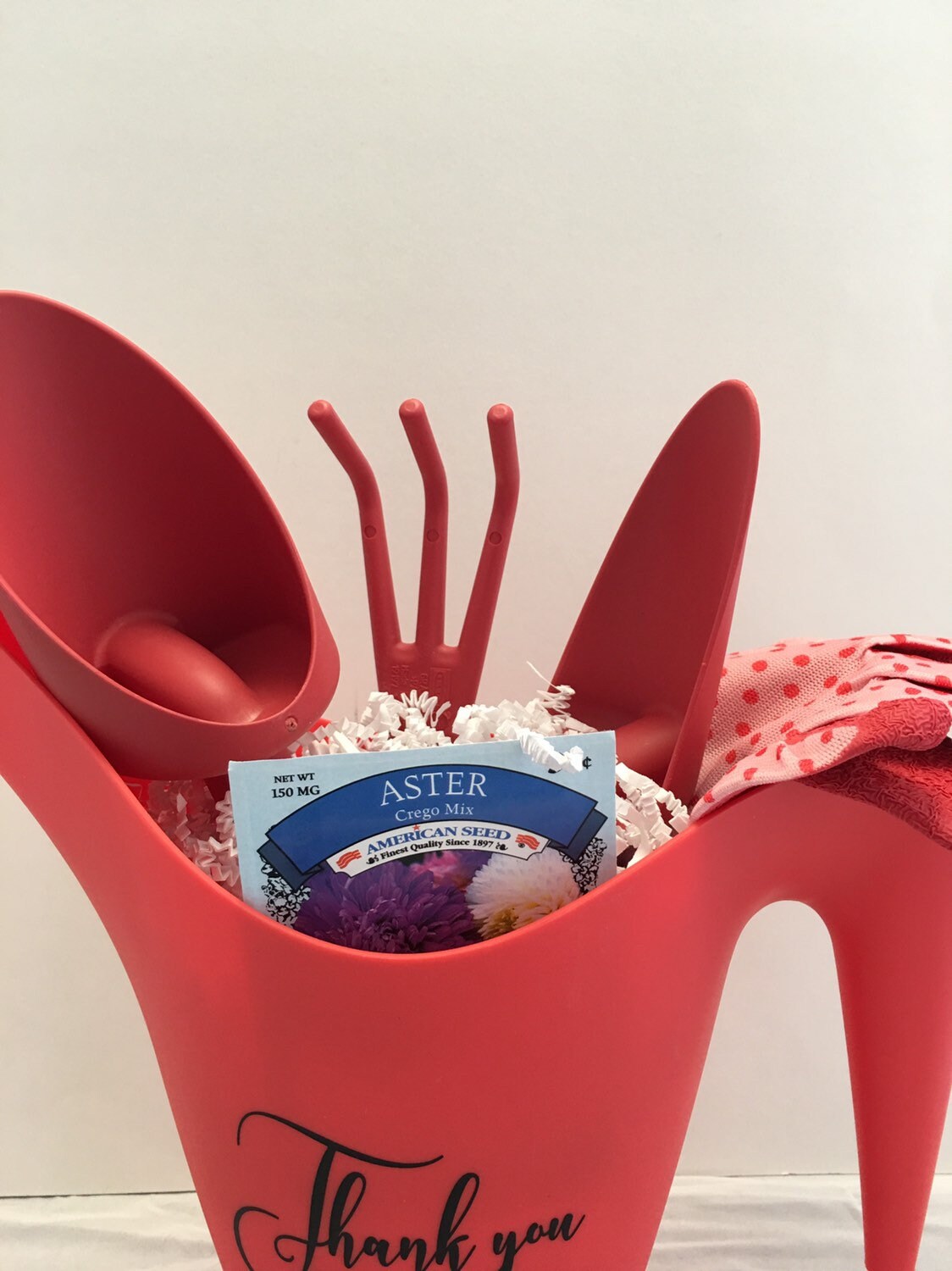 Brick Red | Mother's Day Gift | Mother of the Bride | Teacher | Father's Day | Gift | Garden Watering Can Tools and Gloves | Set
