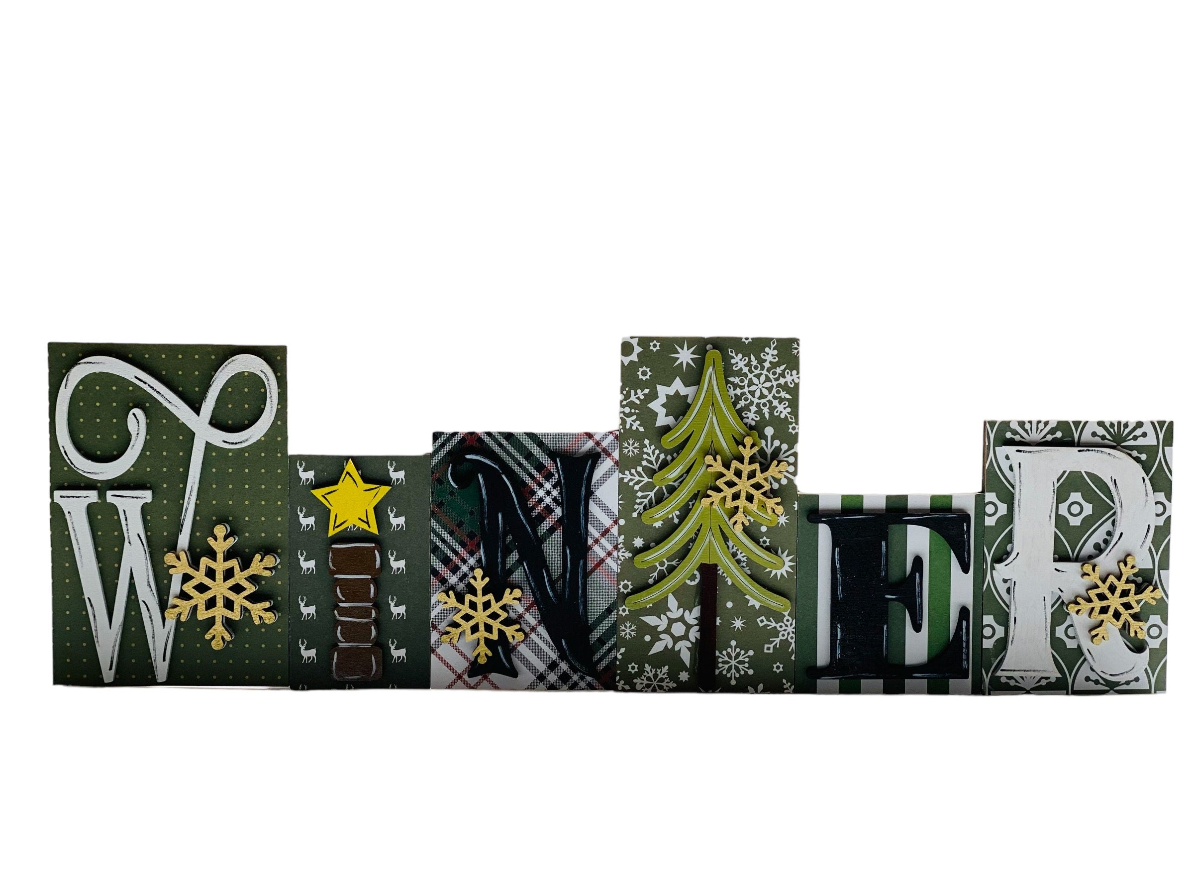 Winter | Printed Block Sign | Winter | Christmas | Decorative | Shelf Sitter