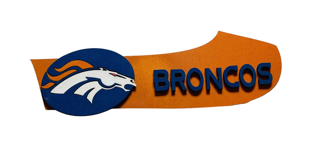 Add on Outfit for Dachshund Doxie - Denver Broncos - Football - Weiner Dog - Large Round Wooden Shiplap Door Hanger / Wreath / Sign