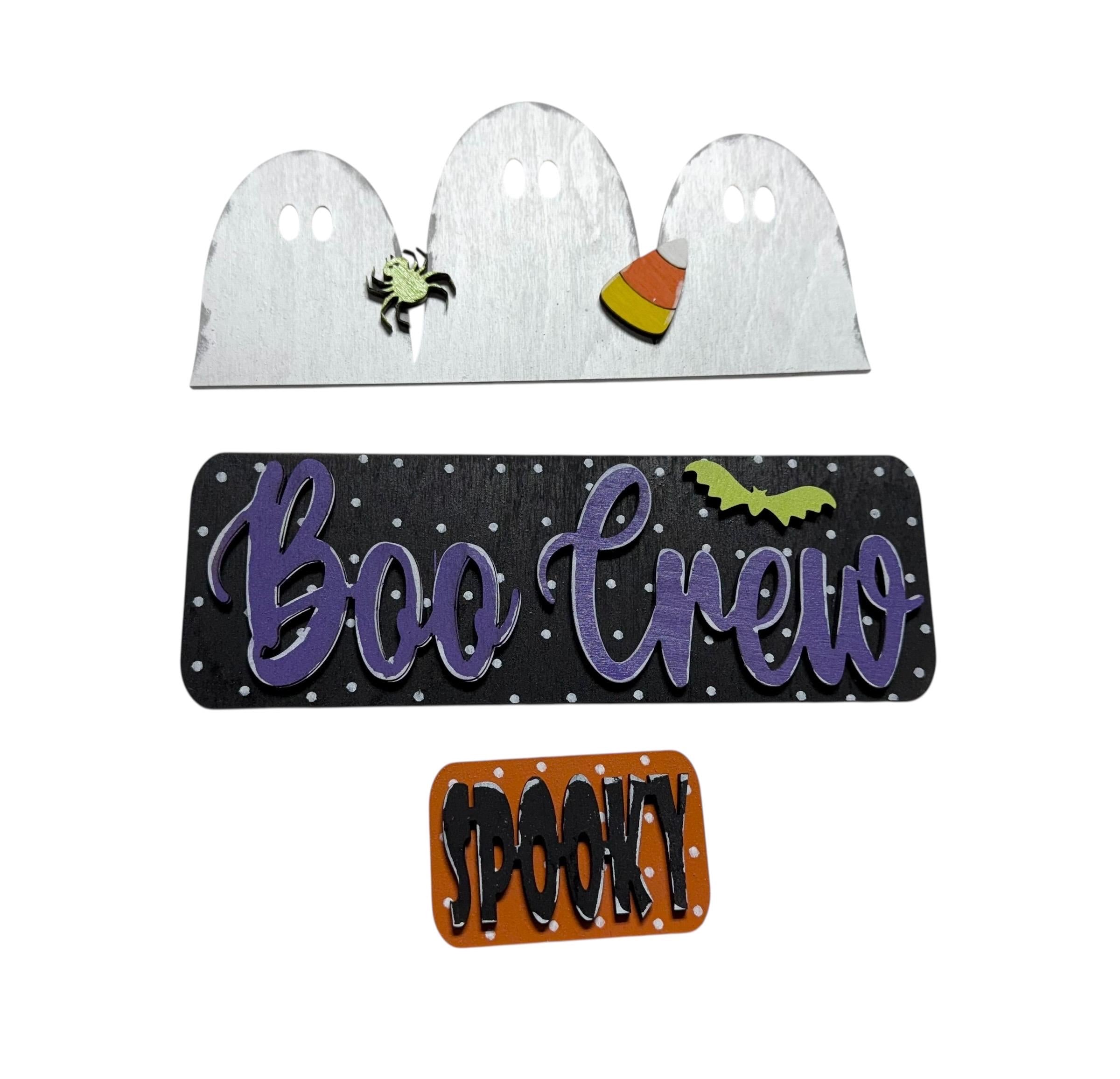 Add On Halloween - Boo Crew - Ghost Set - Interchangeable- Vintage Truck - Stand up - Door Sign