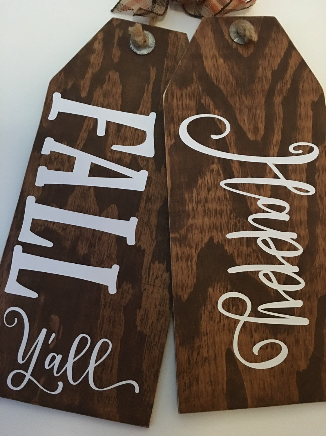 Happy Fall Y'All Fall Wooden Door Tags / Sign