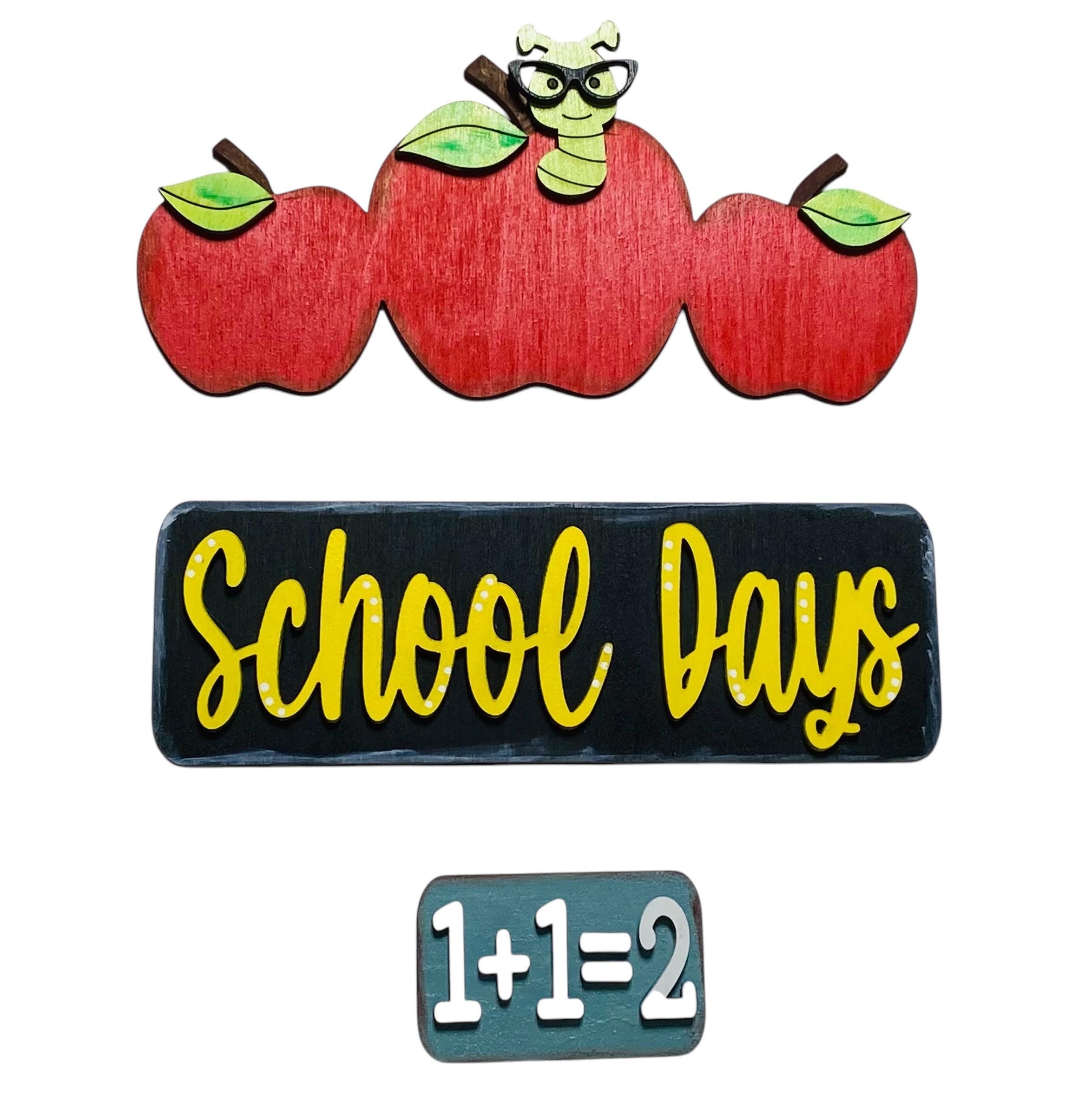 Add On Back to School Set - Interchangeable- Vintage Truck - Stand up - Door Sign