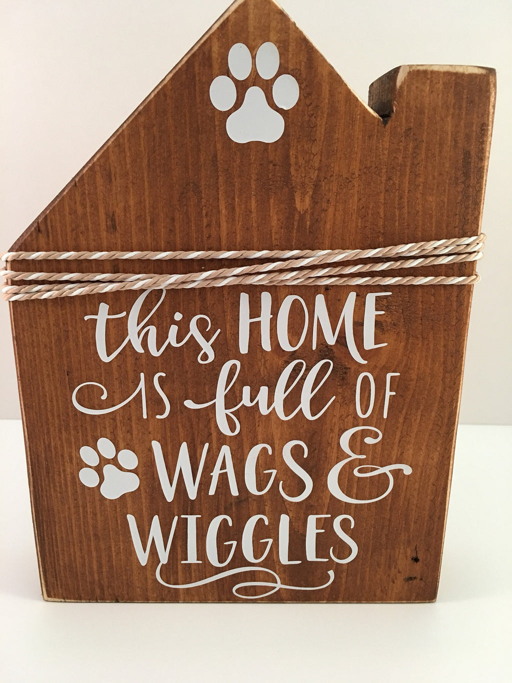 This Home is Full of Wags & Wiggles | Dog Lovers | Decorative | Wooden Block | House