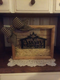 Religious Christmas 5 x 7 "Away In A Manger" Shadow Box gift FREE SHIPPING