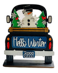 Add On Winter Set - Interchangeable- Vintage Truck - Stand up - Door Sign
