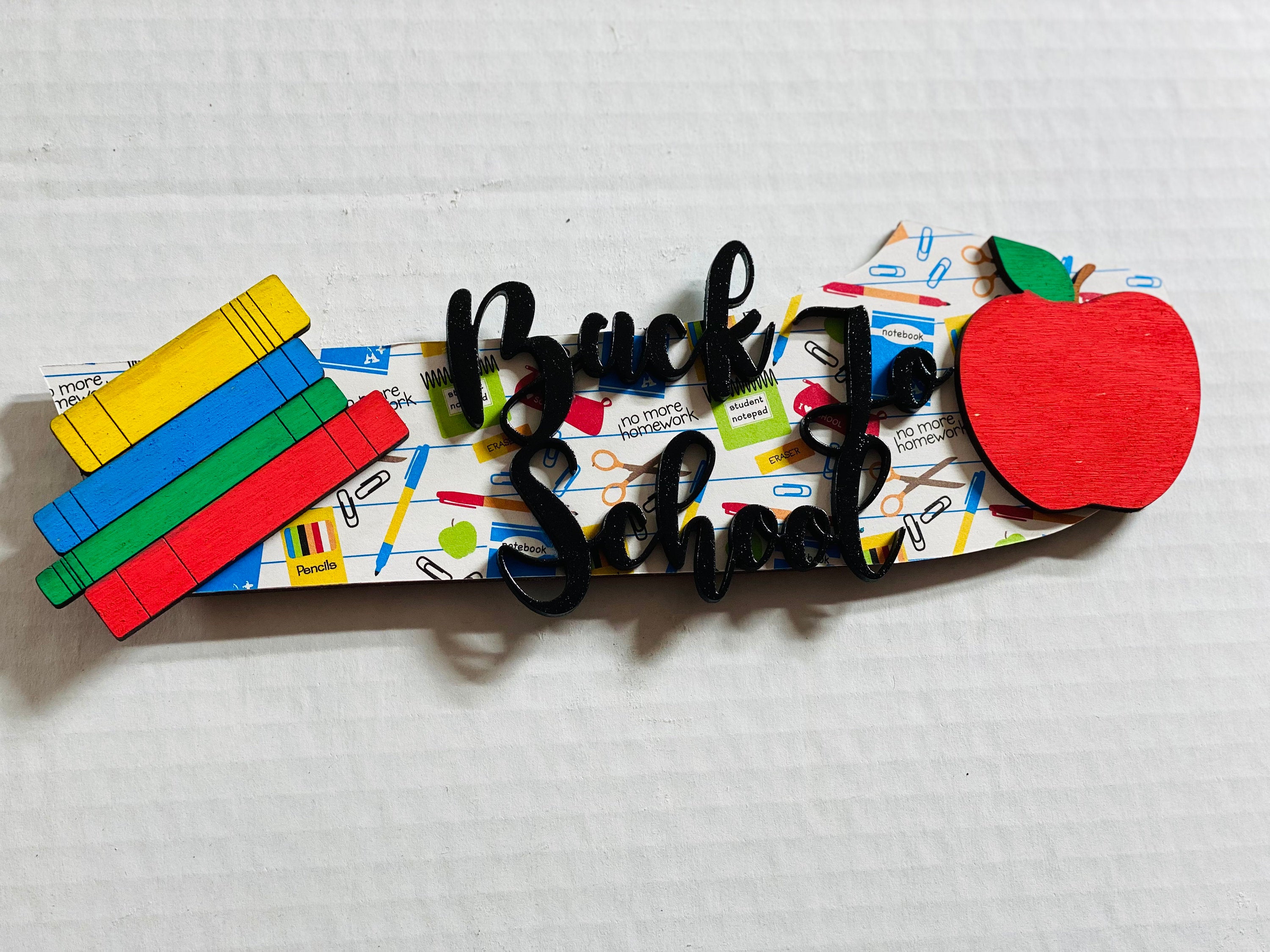 Add on Outfit for Dachshund Doxie - Corgi - Back to School - Teacher - Weiner Dog - Large Round Wooden Shiplap Door Hanger / Wreath / Sign