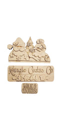 DIY Blank - Christmas - Kringle Cookie Co - Truck Insert - Stand Up Shelf Sitter - Home Decor