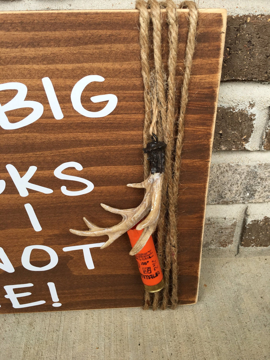 I Like Big Bucks and I Cannot Lie Rustic Hunting / Man Cave Wall Sign