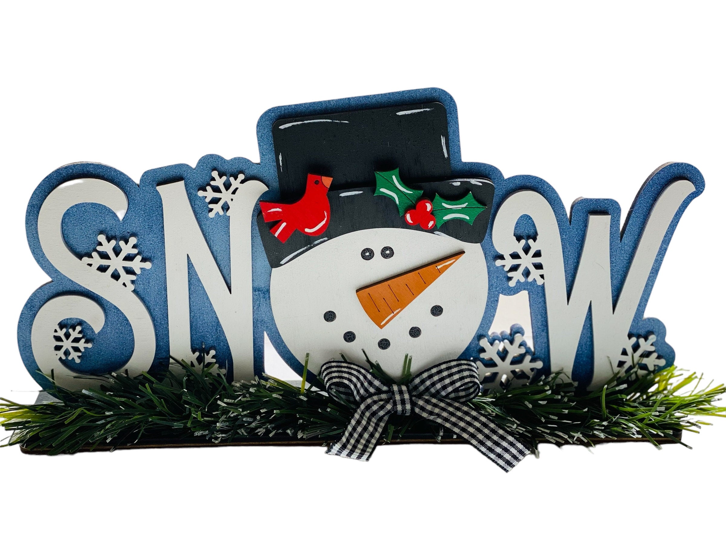 Snow | Snowman | Winter | Christmas | Decorative | Shelf Sitter