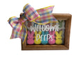 Welcome Peeps - Easter - 5 x 7 Wooden Shadow Box - With Peeps Filler