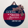 18" Round | Wooden |Fourth of July | Memorial Day| Door Sign / Wreath