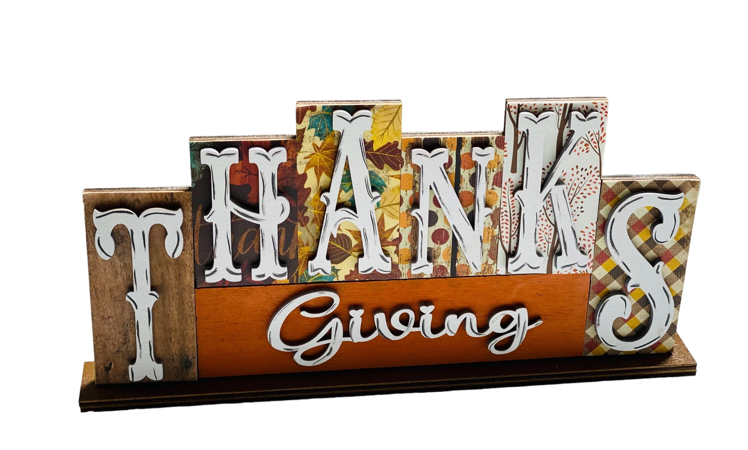 Thanksgiving | Printed Block | Fall | Decorative | Shelf Sitter