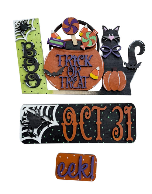 Add On Halloween Trick or Treat Set - Interchangeable- Vintage Truck - Stand up - Door Sign