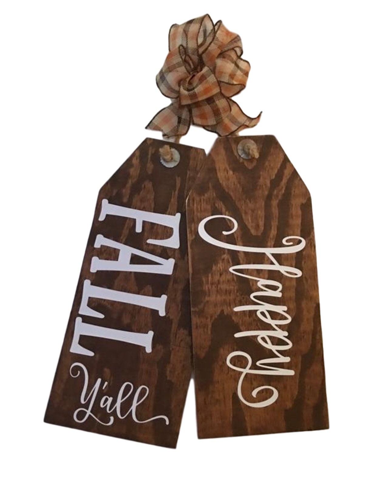 Happy Fall Y'All Fall Wooden Door Tags / Sign