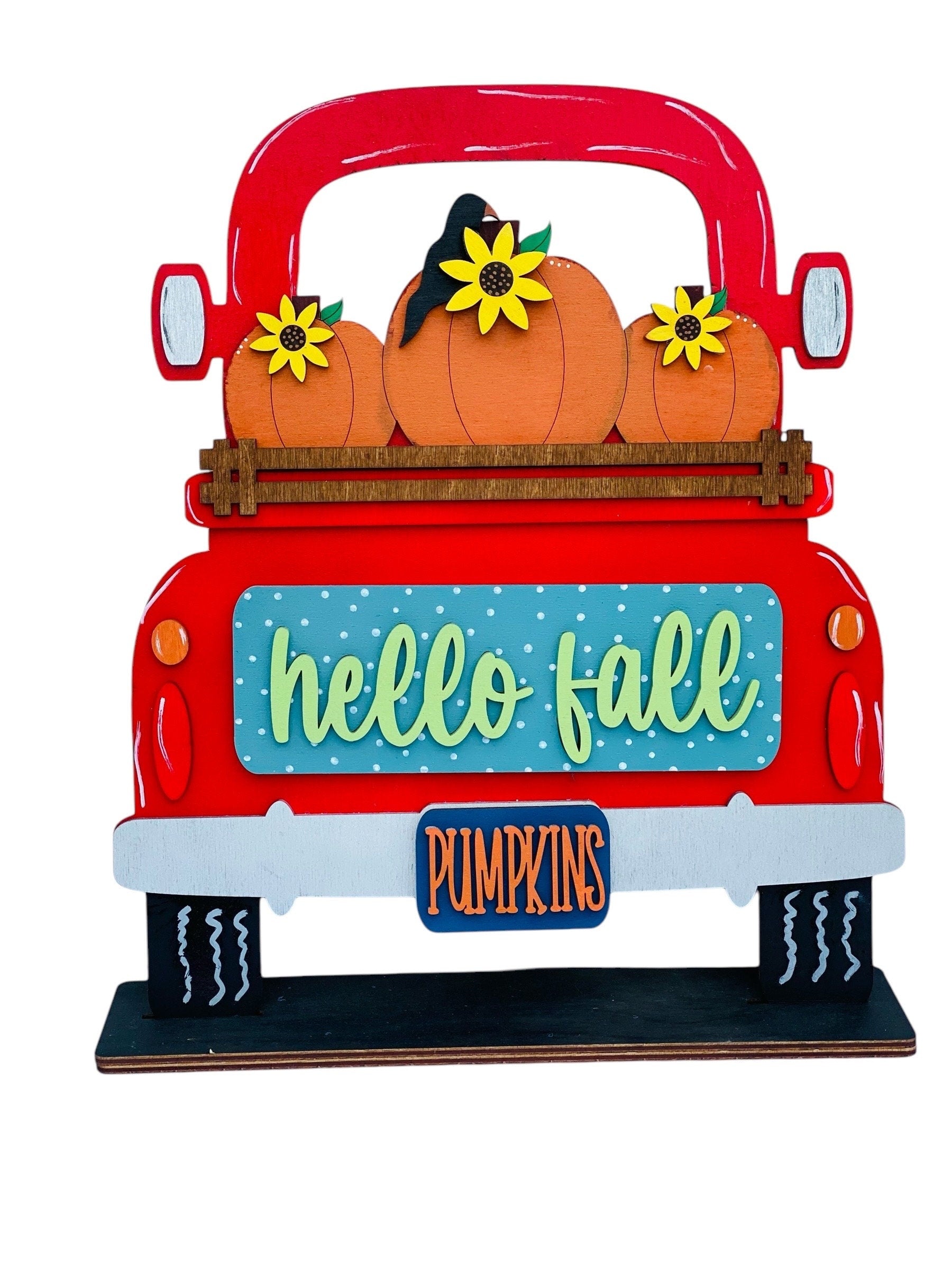 Add On Fall Set - Interchangeable- Vintage Truck - Stand up - Door Sign