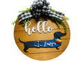 Add on Outfit for Dachshund Doxie - Lawyer - Attorney at Law - Weiner Dog - Large Round Wooden Shiplap Door Hanger / Wreath / Sign