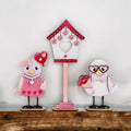 Valentine Bird Set | Birdhouse | Valentine’s Valentines Day | Decorative | Shelf Sitter | Gift for Mom