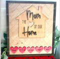 Mom Is The Heart of Our Home - Layered Mother’s Day - Mother’s Day - Anniversary - Christmas - Wooden Sign