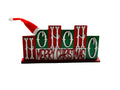 Ho Ho Ho | Merry Christmas | Santa | Xmas | Printed Block | Decorative | Shelf Sitter