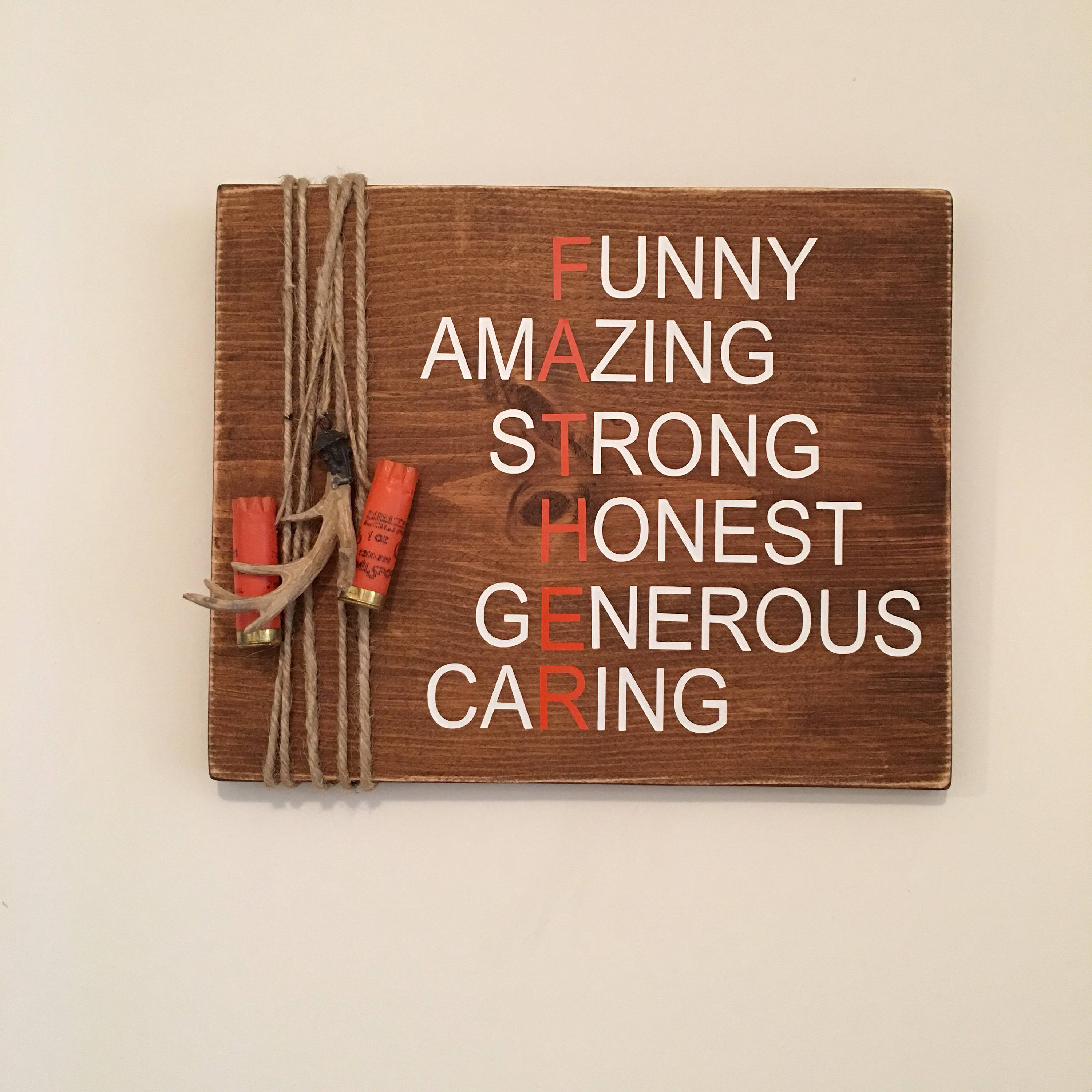 Rustic Hunting Father's Day Gift / Father of the Bride Gift 11" x 14" Wooden Sign " FREE SHIPPING