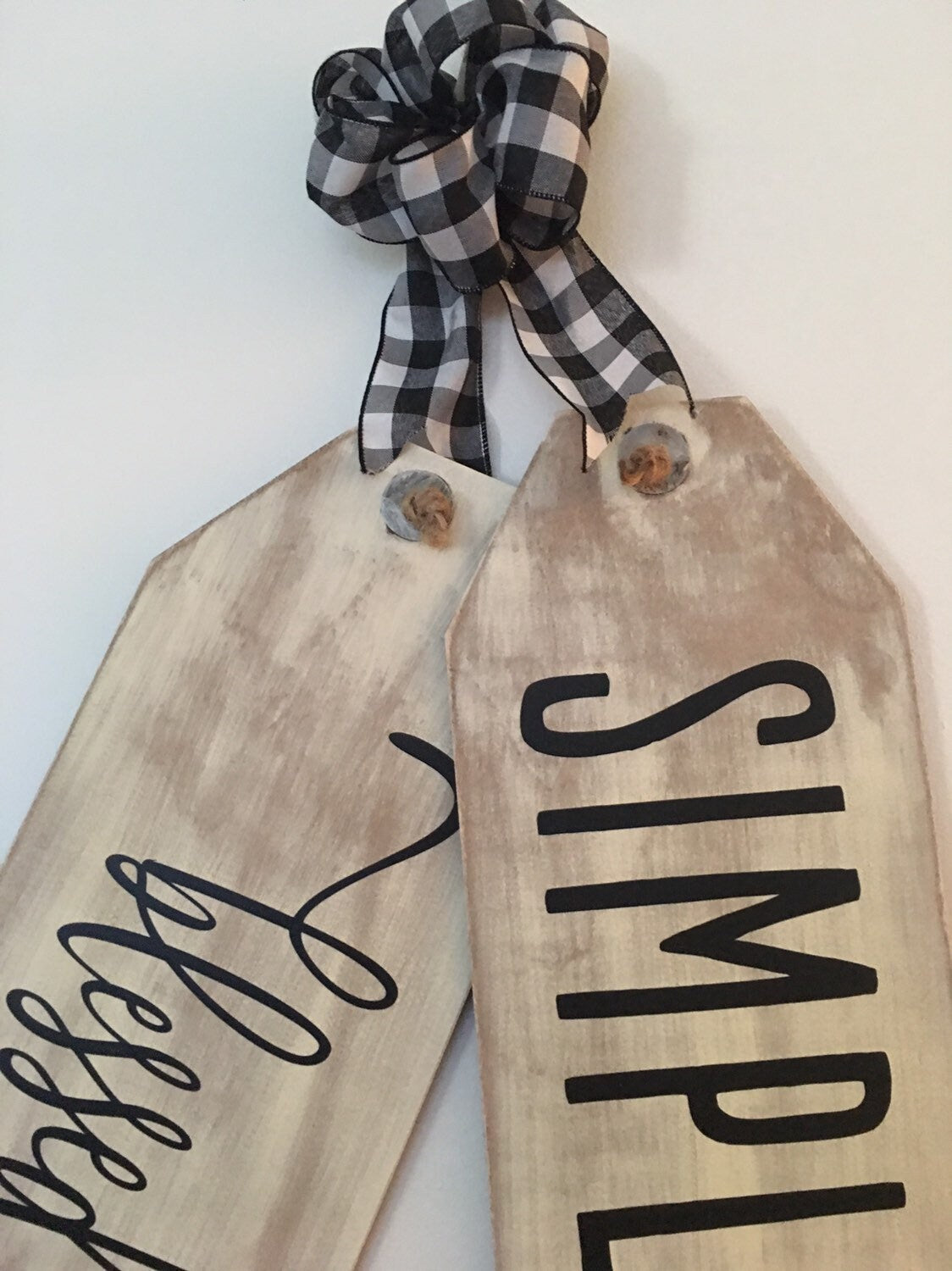Simply Blessed Thanksgiving Fall Wooden Door Tags / Sign