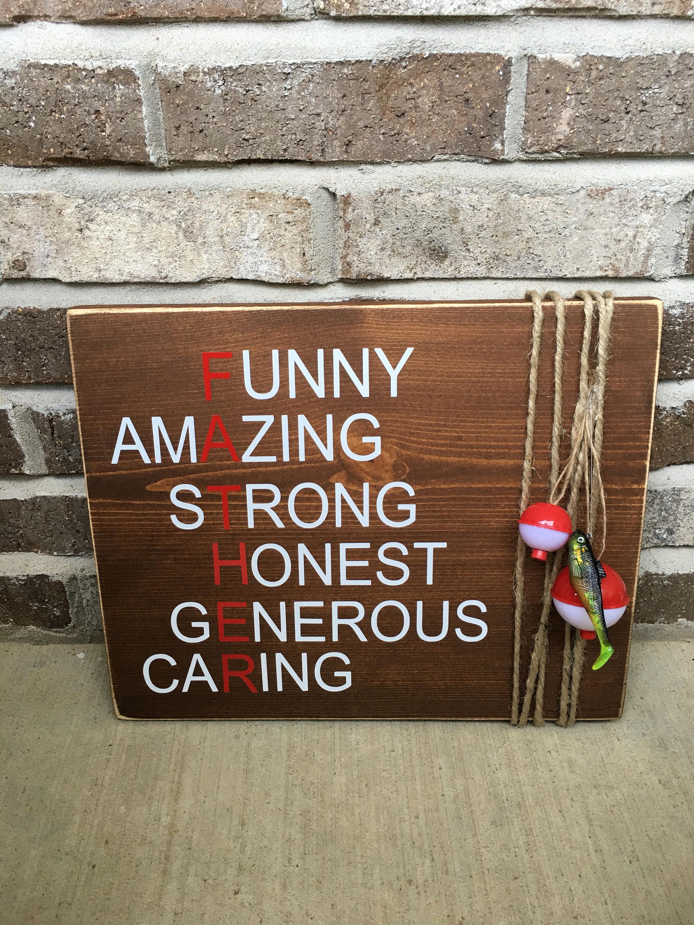 Rustic - Fishing - Father's Day Gift / Father of the Bride Gift 11" x 14" Wooden Sign