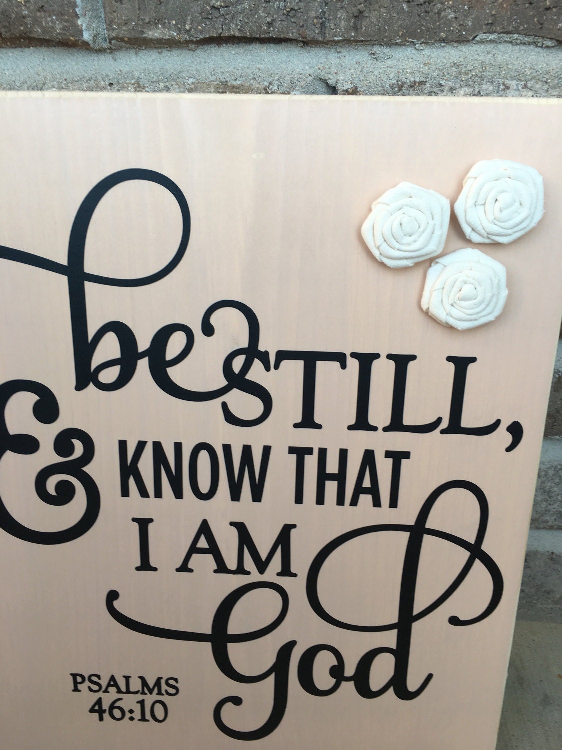 11" x 14" Be Still And Know That I Am God Religious Psalms 46:10 Rustic Wooden Wall Sign