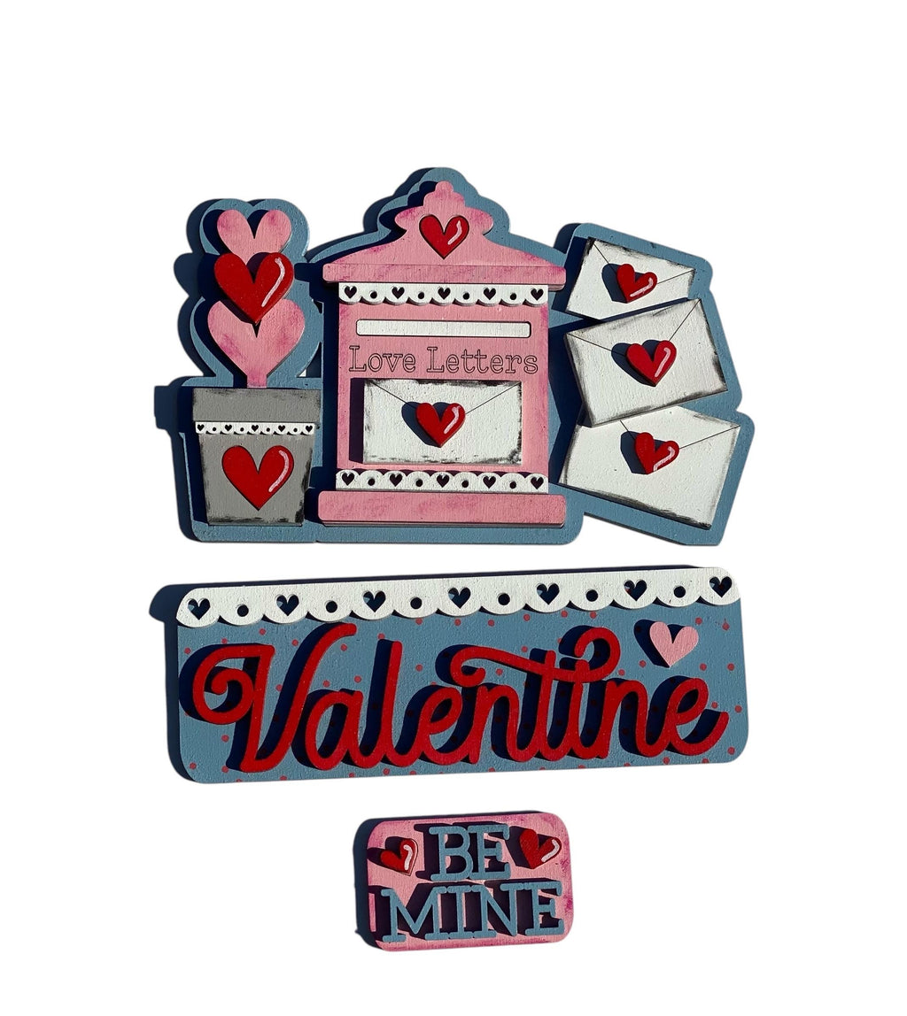 Add On Valentine Set - Be Mine - Interchangeable- Vintage Truck - Stand up - Door Sign