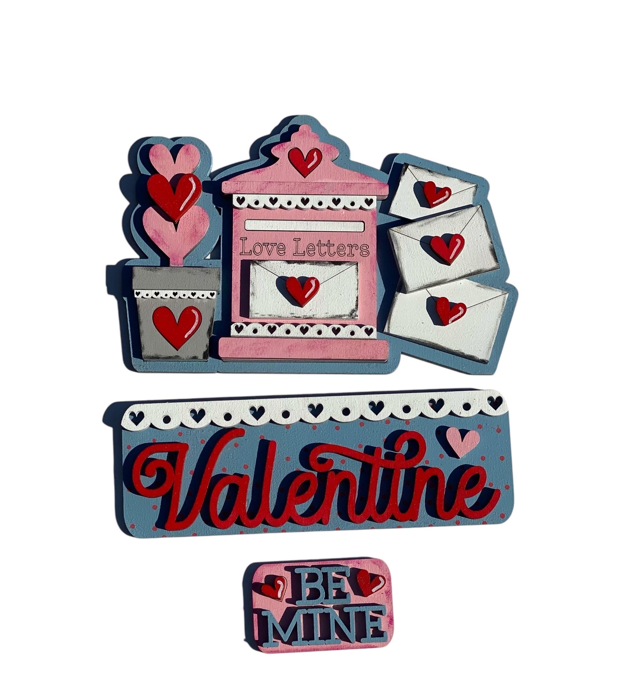 Add On Valentine Set - Be Mine - Interchangeable- Vintage Truck - Stand up - Door Sign
