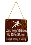 Adorable | Lost Boys' Hideout | Peter Pan | No Girls Allowed | Wooden Door Hanger | Little Boys Room | Nursery