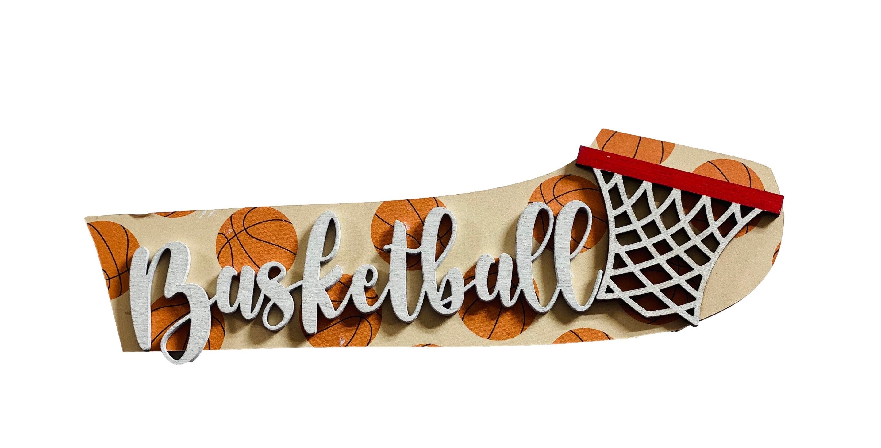 Add on Outfit for Dachshund Doxie - Basketball / March Madness - Weiner Dog - Large Round Wooden Shiplap Door Hanger / Wreath / Sign