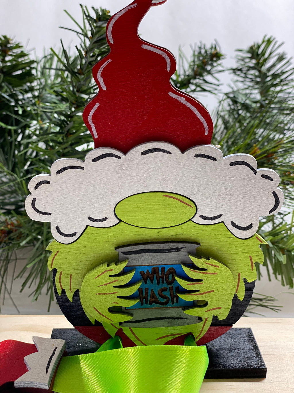 Mean One Gnome and Max the Dog Set -  Shelf Sitter - Christmas Decoration Decor