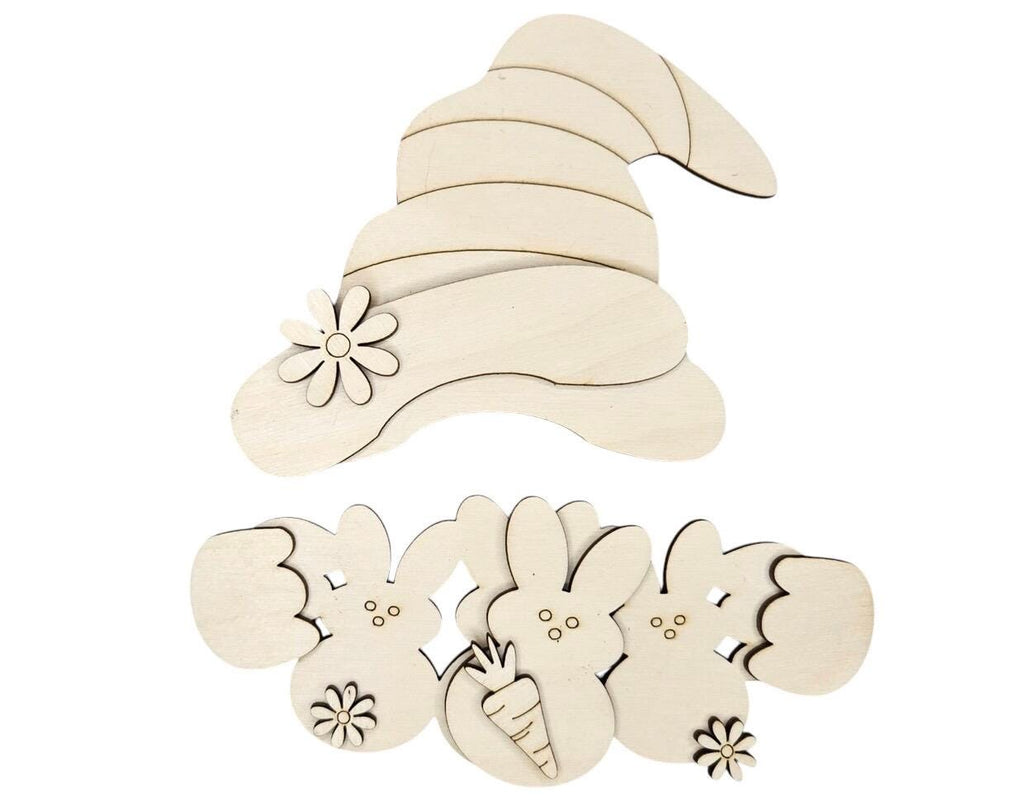 DIY Blank - Easter Set for Interchangeable Gnome Boy and Girl  - Stand Up Shelf Sitter - Home Decor