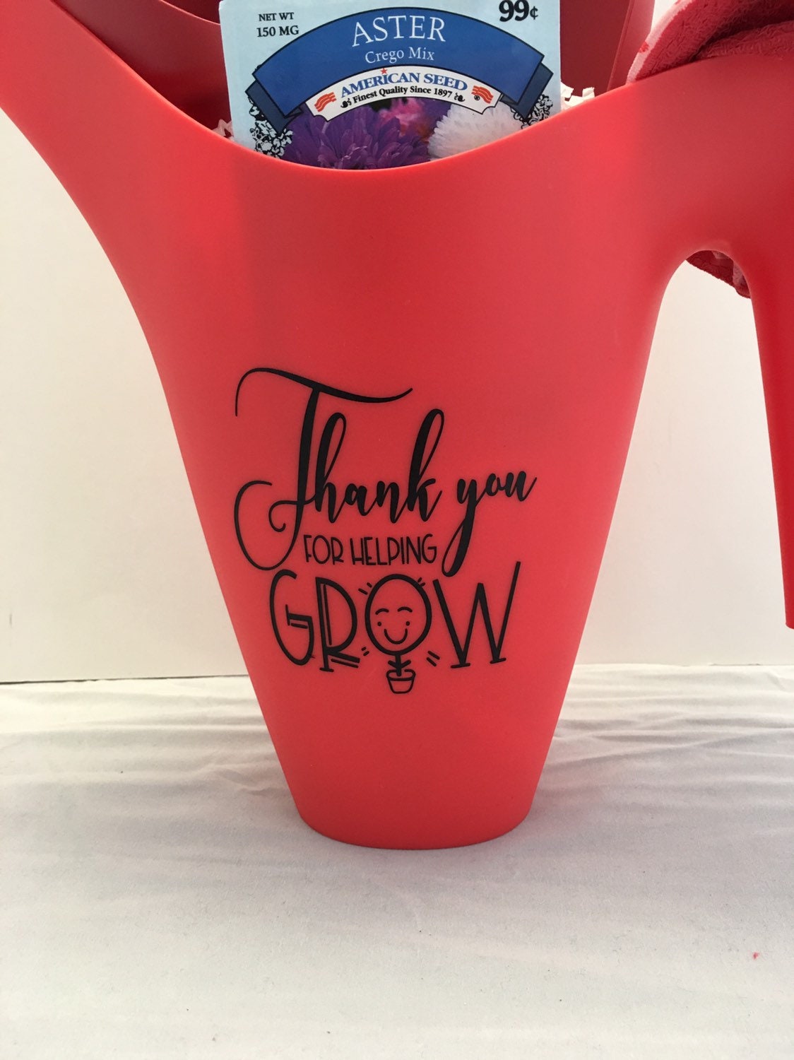 Brick Red | Mother's Day Gift | Mother of the Bride | Teacher | Father's Day | Gift | Garden Watering Can Tools and Gloves | Set