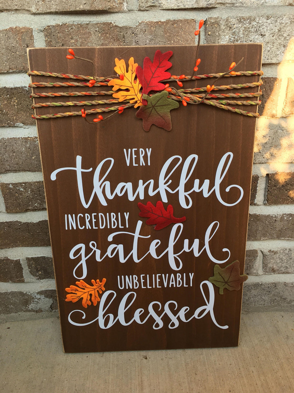 11" x 18" Rustic Wooden Fall / Thanksgiving /Fall Wedding Sign