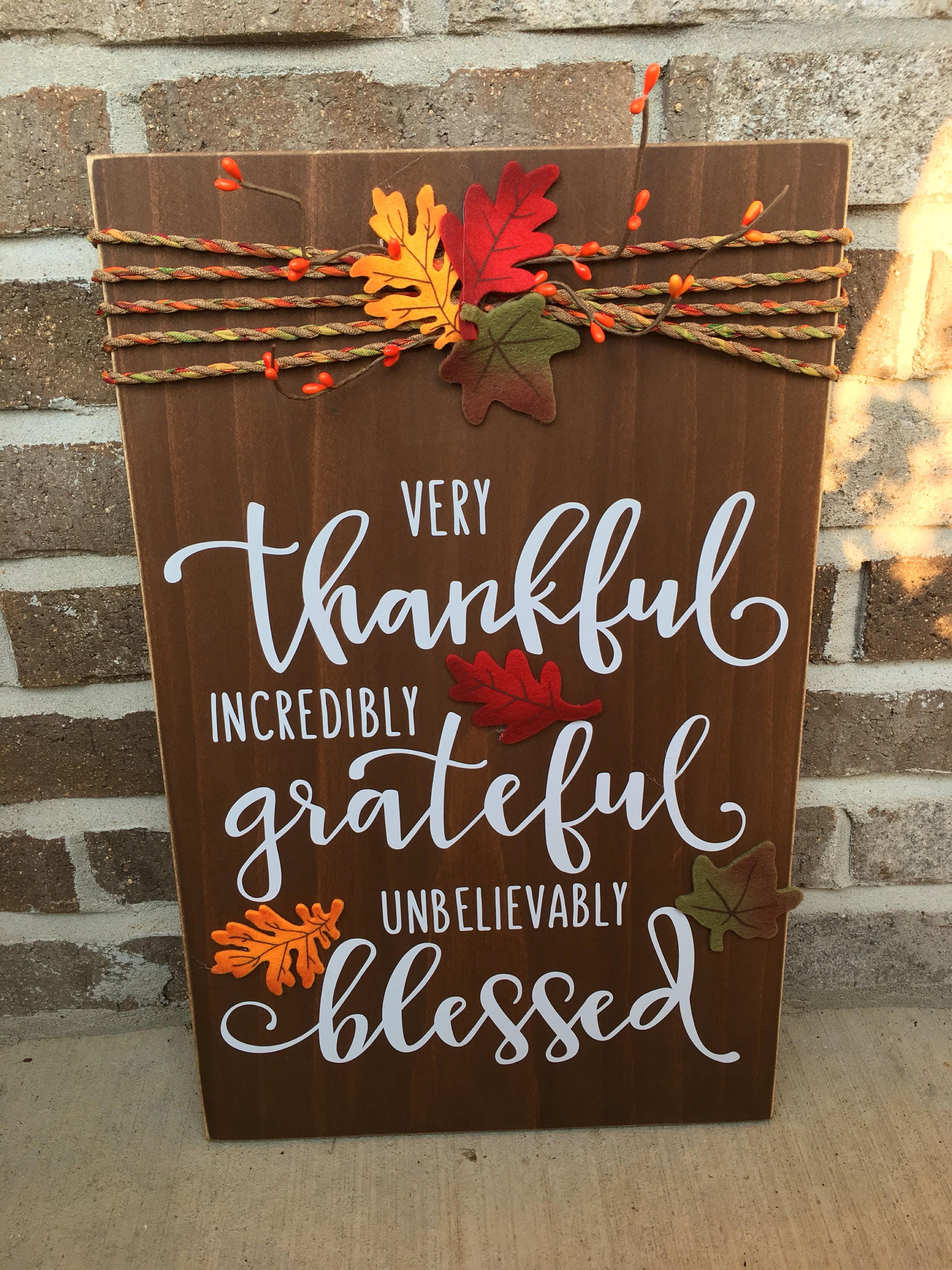 11" x 18" Rustic Wooden Fall / Thanksgiving /Fall Wedding Sign